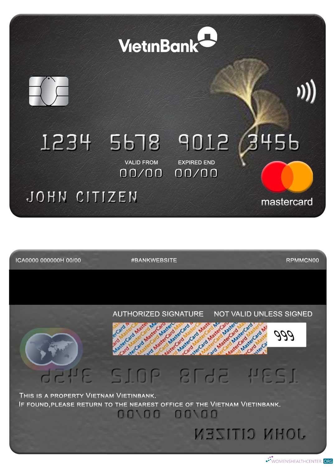 Download Vietnam Vietinbank mastercard Photoshop template